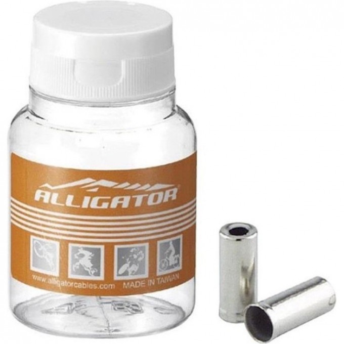 Наконечник LY-IPA03 Alligator троса тормоза, алюминиевый, банка 500 шт. 310008 Наконечник LY-IPA03 Alligator троса тормоза, алюминиевый, банка 500 шт. 310008