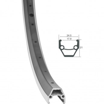 Обод 26" HLQC-02AB 14Gх36Н двойной фрезерованный, черный