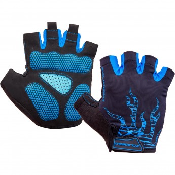 Велоперчатки ZL2313 черно-синие, размер: L