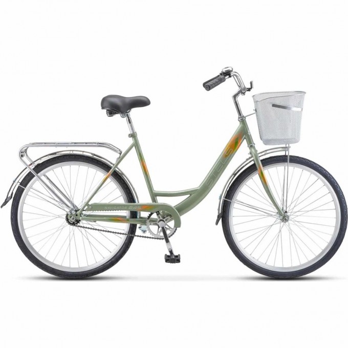 Велосипед STELS Navigator 26" 245 Z010 оливковый (с корзиной) (LU093460) рама 19" JU000410882022JU0009018 Велосипед STELS Navigator 26" 245 Z010 оливковый (с корзиной) (LU093460) рама 19" JU000410882022JU0009018