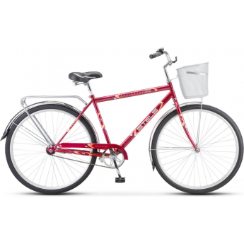 Велосипед STELS Navigator 28" 300 Gent Z010/Z011 (с корзиной) (LU085341) малиновый, 2023