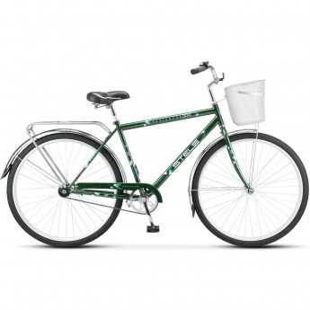 Велосипед STELS Navigator 28" 300 С Z010 (с корзиной) (LU101059) темно-зеленый, 2023