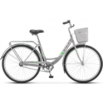 Велосипед STELS Navigator 28" 345 Z010/Z011 (с корзиной) (LU085343) серо-зеленый
