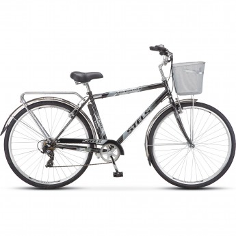 Велосипед STELS Navigator-350 Gent V 28" Z010 (с корзиной) черный