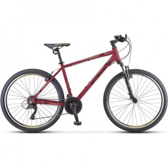 Велосипед STELS Navigator 590 V K010 Бордовый/Салатовый (LU094324), рама 18"